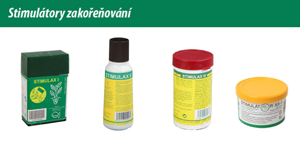 Stimulátory zakořeňování: Stimulax I, II, III, Stimulátor AS-1